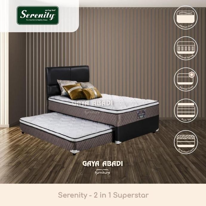 Springbed Serenity 2 in 1 Superior Superstar / Kasur Serenity 2in1  - Serenity by Elite Springbed