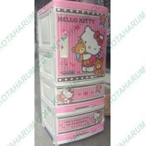 Lemari plastik napoly napolly hello helo kity kitty pink bandung