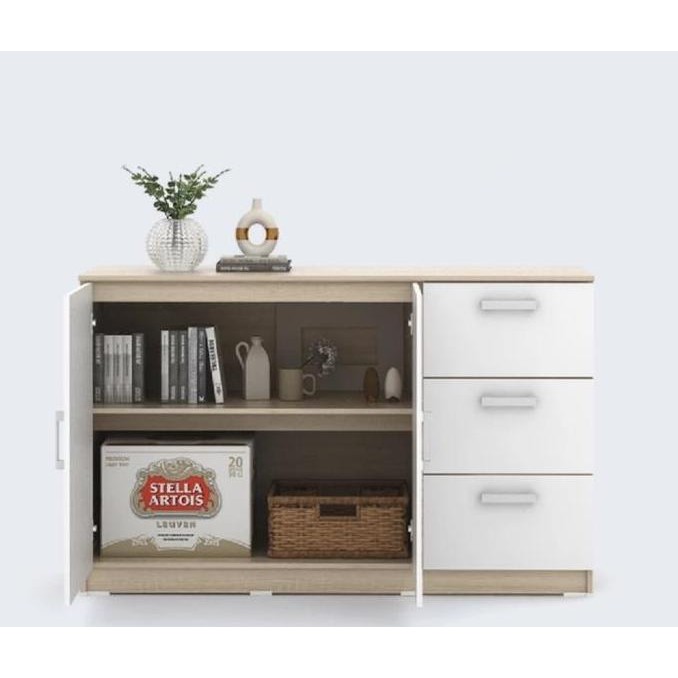Meja samping minimalis buffet  120cm sideboard serbaguna BANDUNG