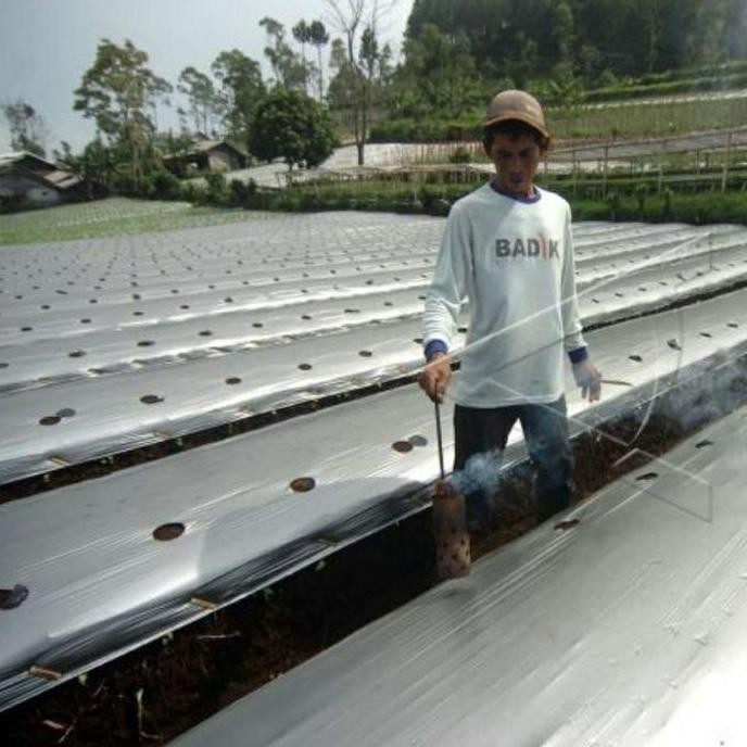 Mulsa plastik 120cm 100cm 80cm .berat 5kg Plastik hitam silver. plastik kebun. plastik sawah     #Pl
