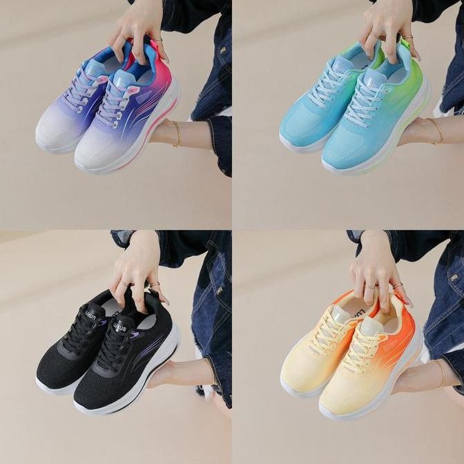 Luxus Kai Sepatu Kasual Sepatu Wanita Sepatu Olahraga Alas Karet Lx2053