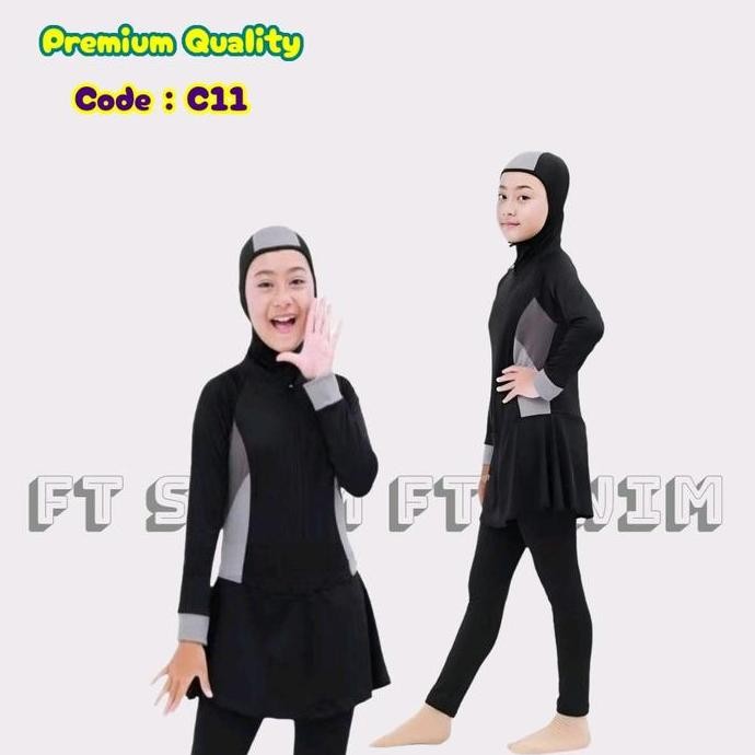 Baju Renang Anak Cewek Muslim Sd/Pakaian Renang Anak Perempuan Muslim
