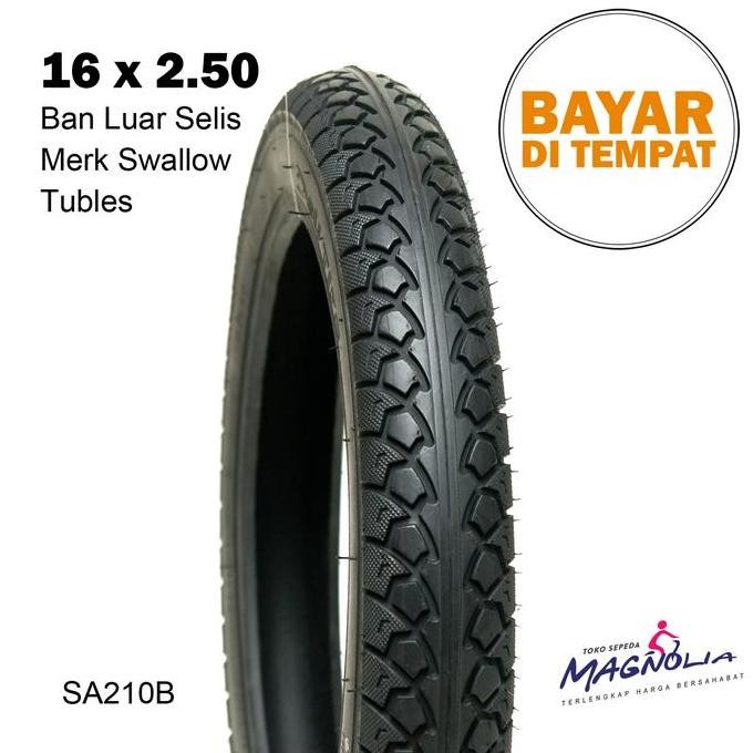 Ban Luar Sepeda Listrik Selis 16 X 2.50 Tubles Merk Swallow
