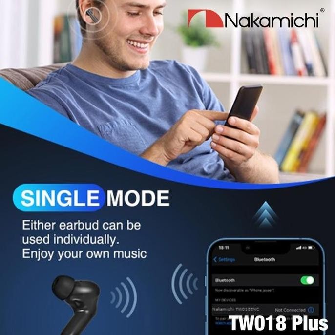 Nakamichi Tw018Enc Plus True Wireless Earbuds Bluetooth Earphone Tws