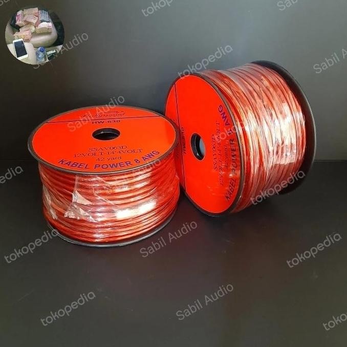 Kabel 8 Awg Kabel Power Audio Mobil 8 Awg ( 1 Roll )