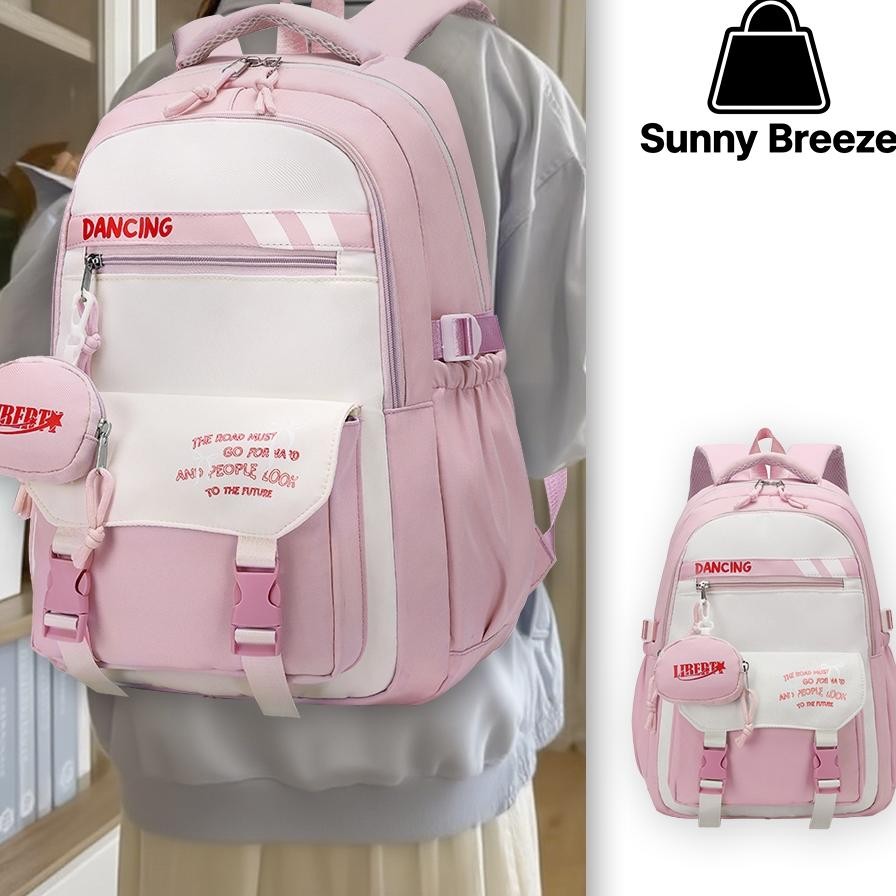 Tas Ransel Wanita Tas Laptop 16 Inch Anti Air Kapasitas Besar Tas Ransel Traveling Wanita Multifungs