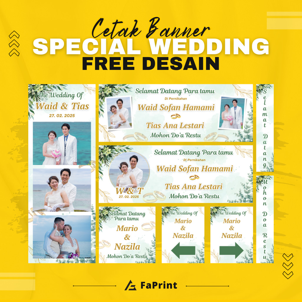 Cetak Spanduk Banner Pernikahan Nikah Kawin Wedding Selamat Datang Doa Restu