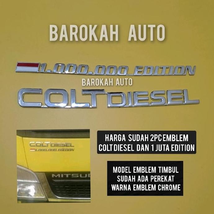 Emblem Colt Diesel Dan 1 Juta Edition Harga Sudah 2Pc Emblem Terbaik