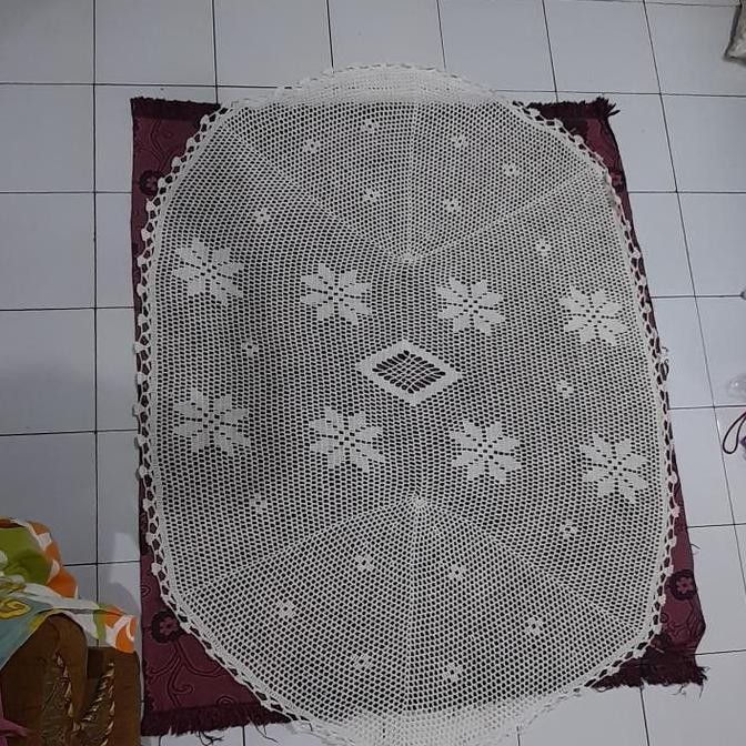 taplak meja makan rajutan