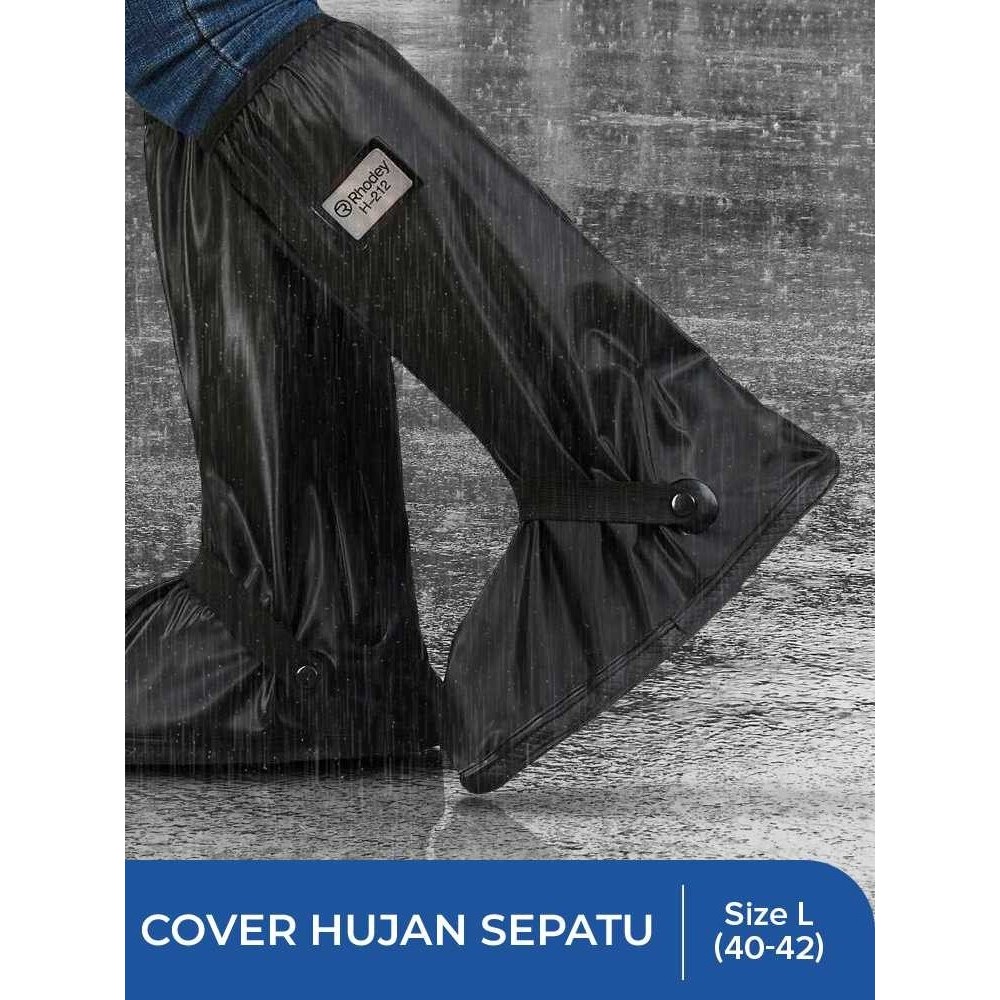 Rhodey Jas Sepatu Anti Air Hujan Shoes Cover PVC Zipper | Rain Cover Hujan Sepatu dengan Reflektor C
