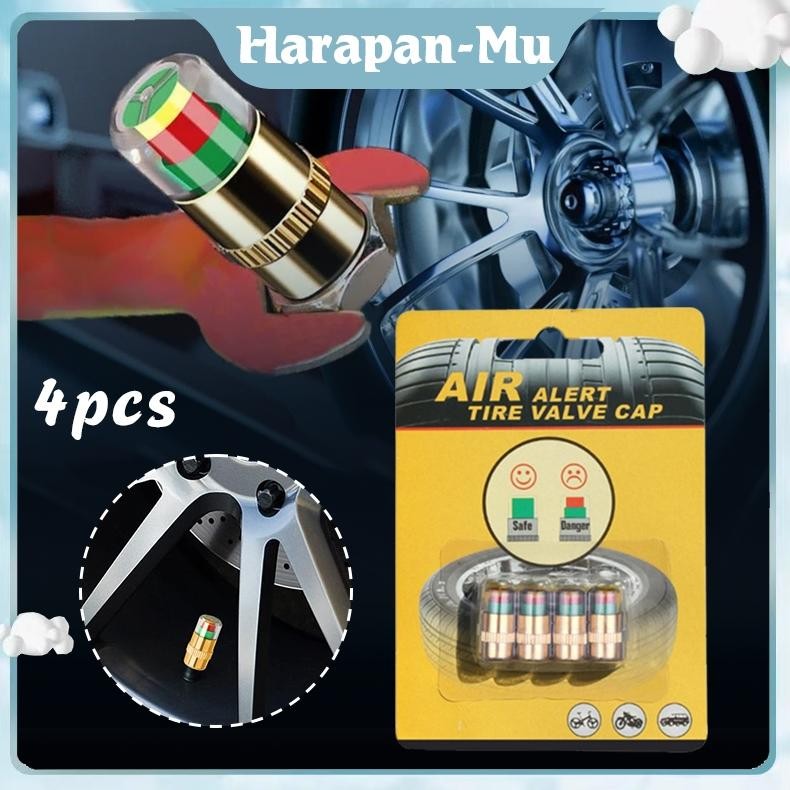 UGNDA 1Set4Pcs Variasi Penutup Pentil Indikator Ban /  Penutup Pentil Indikator Ban Mobil Motor