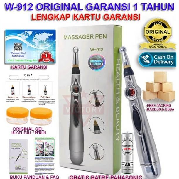 GARANSI 1 TAHUN W-912 ORIGINAL PENA AKUPUNTUR ELEKTRONIK AKUPUNTUR PEN MERIDIAN ENERGY PEN REFLEKSI