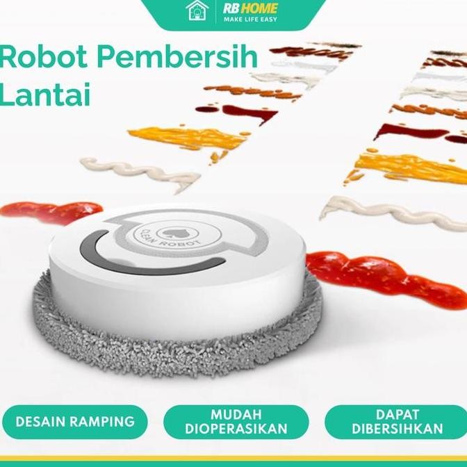 Robot Pel Lantai Otomatis | Alat Pel Lantai Otomatis Pembersih Pengepel Lantai Kotor Secara Otomatis