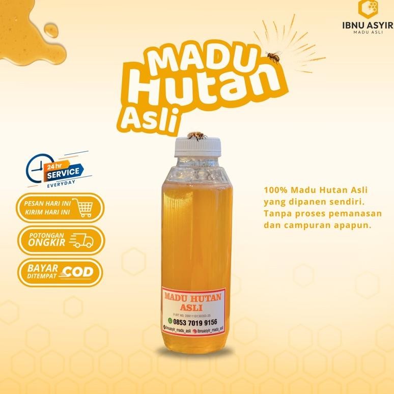 (Terbaru) Madu Hutan Asli Ibnu Asyir 500ml (600g) Meningkatkan Imunitas Tubuh Mejaga Kesehatan Lambu