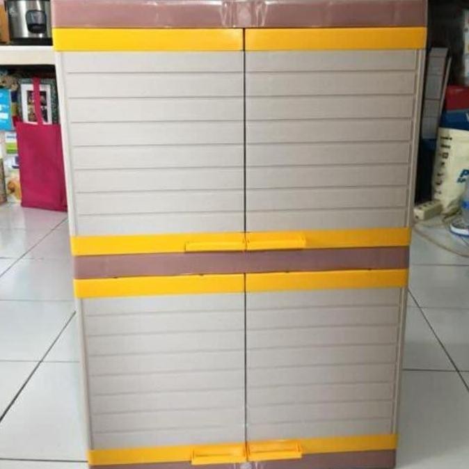 Promo Club Lemari Plastik 2 Susun Besar Lemari Pakaian COD