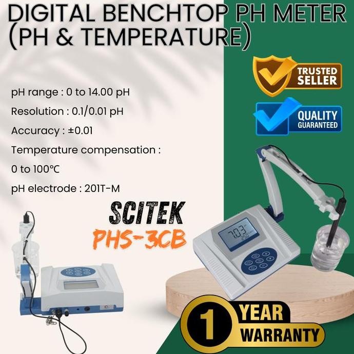 DIGITAL BENCHTOP PH METER & TEMPERATURE (PH DAN SUHU) ORIGINAL DAN TERPERCAYA