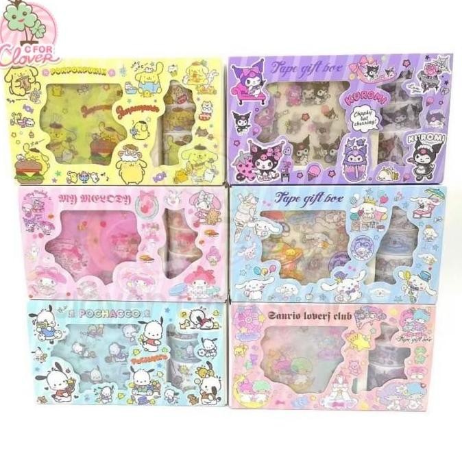 S-RIO SMALL BOX STICKER AND SOLASI stiker viral gift momo tape cfc