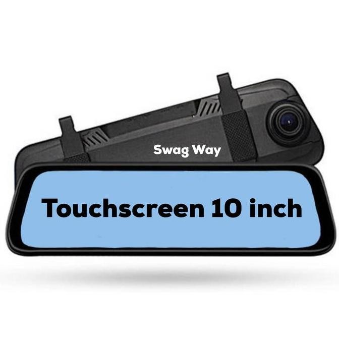 Kaca Spion Lcd Kamera Mundur Parkir Mobil Rekam 10 Inch Touchscreen