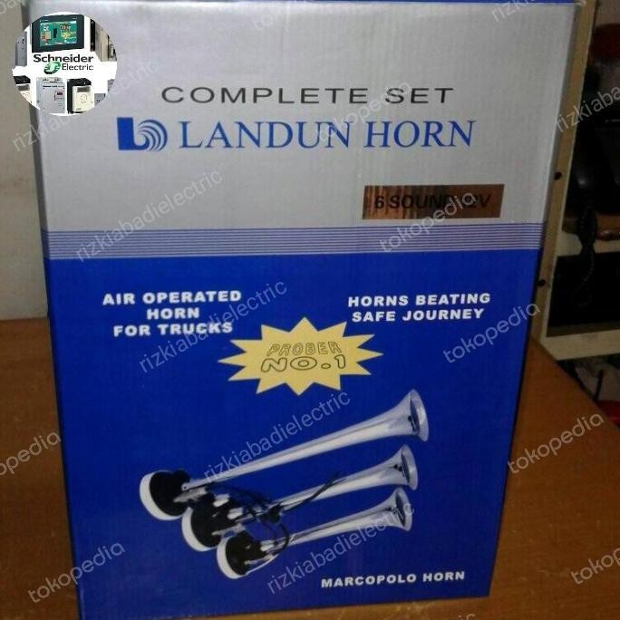 Klakson 3 Corong Telolet+ 6 Tombol Swicth 12/24V