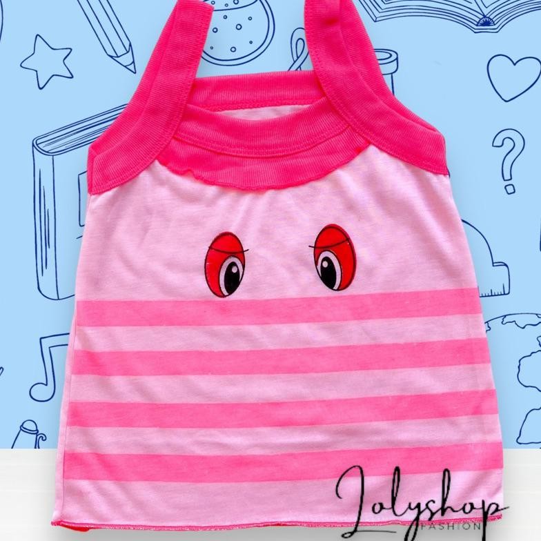 Hot Sale 12 PCS SINGLET ANAK CEWEK KARAKTER JERUK, MATA CANTIK LUSINAN