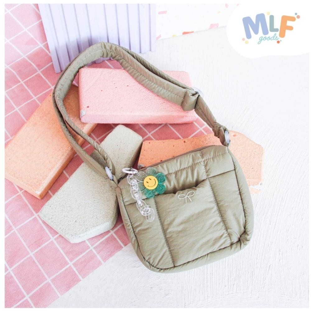 Kekinian - MLF Goods - Mini Daisy Puffy Bag / Tas Lebaran Anak / Tas Selempang Mini / Sling Bag Dais