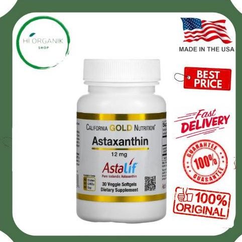 California Gold Nutrition Astaxanthin 12 Mg 30 Veg Cgn Astaxanthin 12 Original