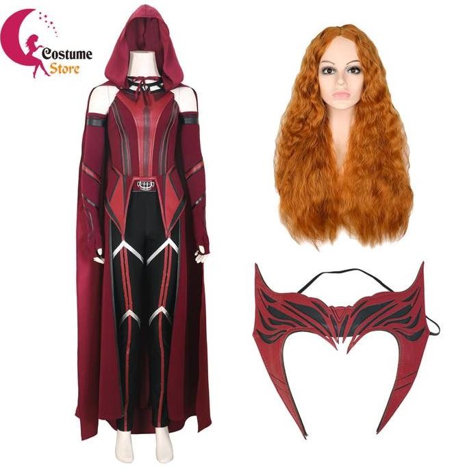Wanda Maximoff Cosplay Scarlet Cosplay Witch Costume Outfits Halloween Carnival Suit Mask Custom Mad