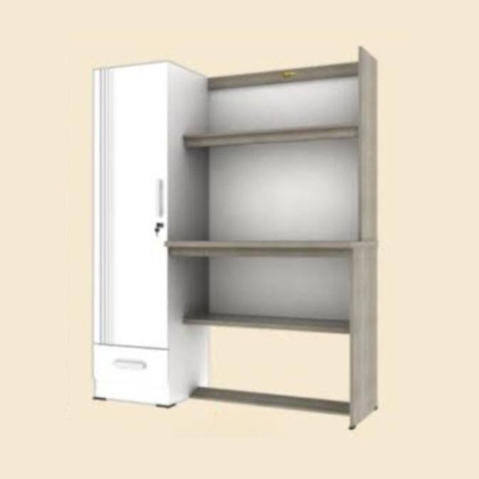 Meja belajar lemari pakaian gantungan rak buku anak 100cm Bandung