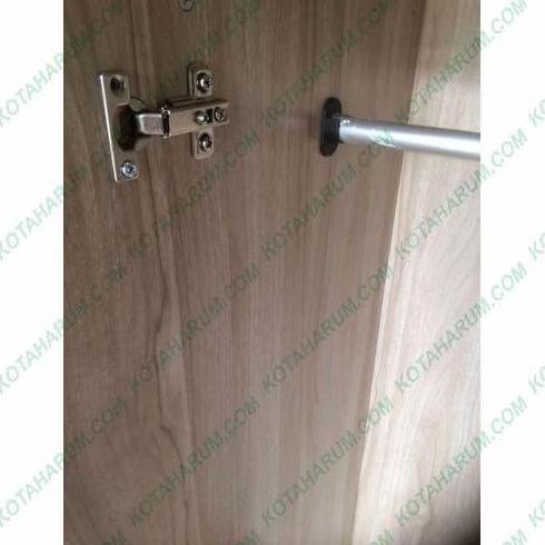 lemari kayu anak kost kosan 2 pintu baju pakaian pendek 120 cm bandung