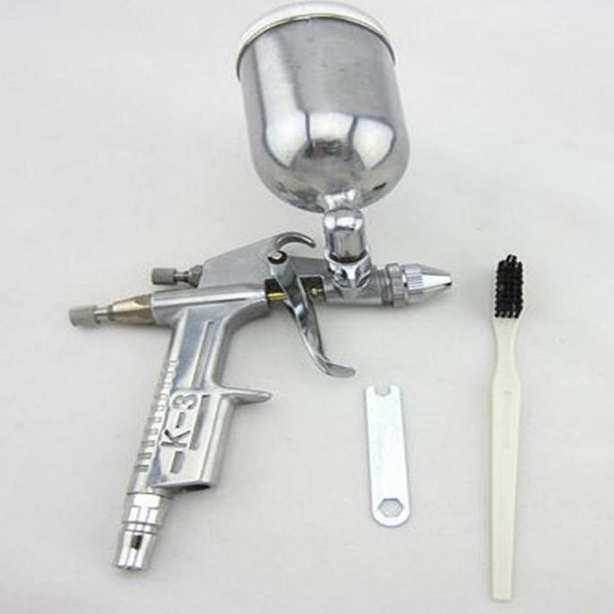ENOTECA - K3 Spray Gun Spet Cat Angin Mesin Kompresor F75 Tabung Atas 400ml Alat Spet Semprot Cat Ta