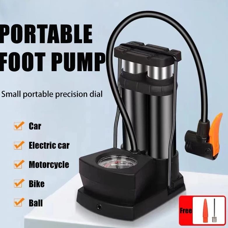 PAPPITSON - Pompa Angin Kaki/Pompa Kaki/Pompa Ban Mini Foot Pump Portable High Pressure Pompa Angin 