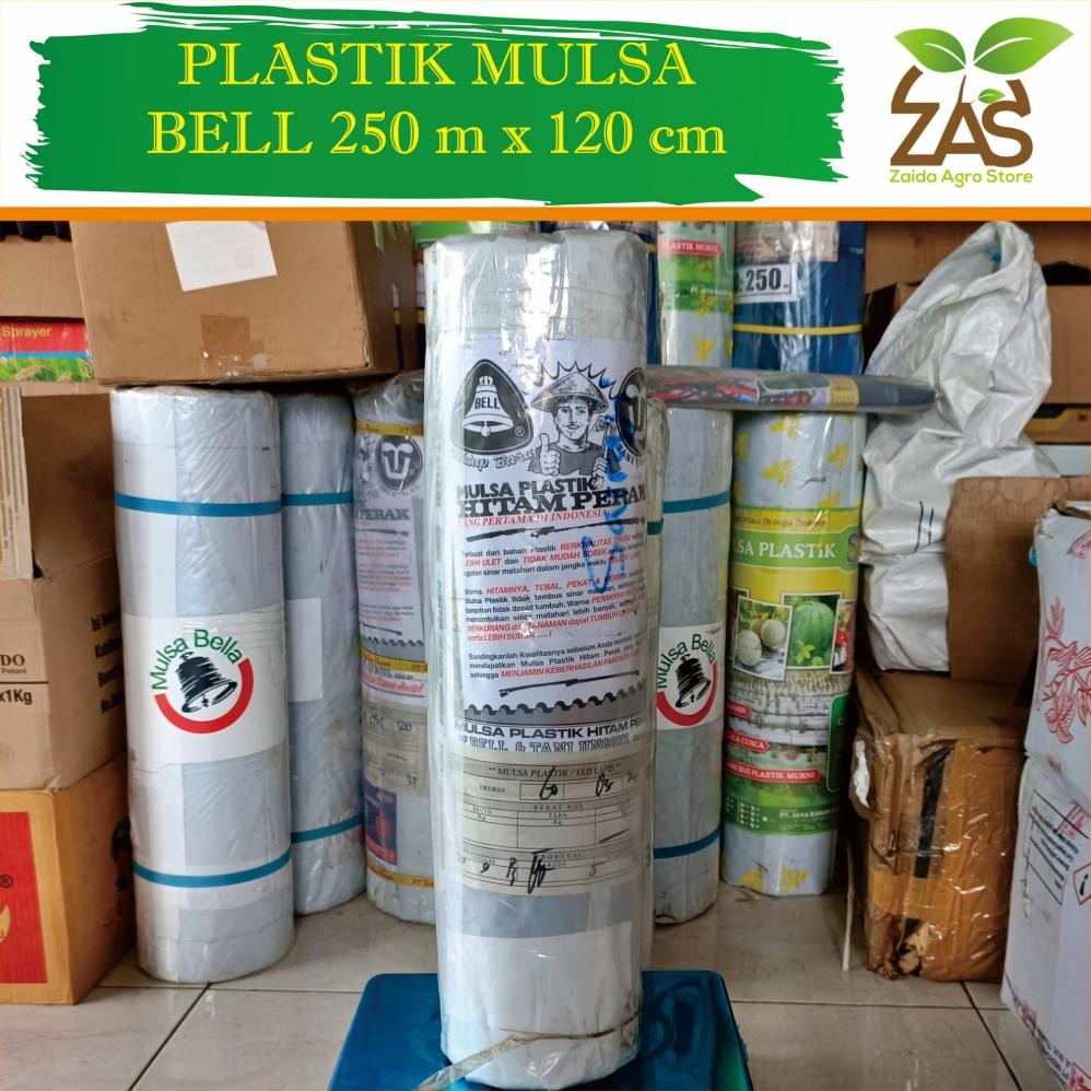 LEGOLANT- PLASTIK MULSA HITAM PERAK PERTANIAN - BELL 250 M