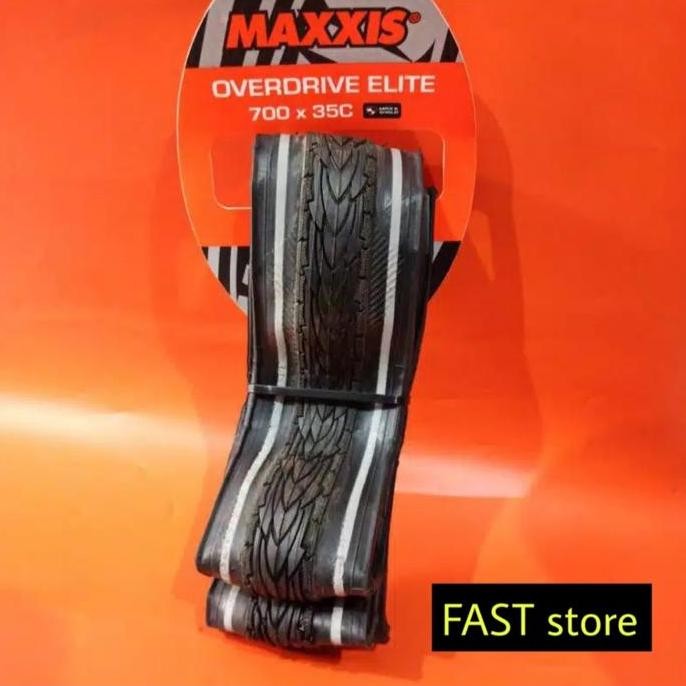 Ban Luar Sepeda Maxxis Overdrive Elite 700X35C Kevlar Hitam High Quality