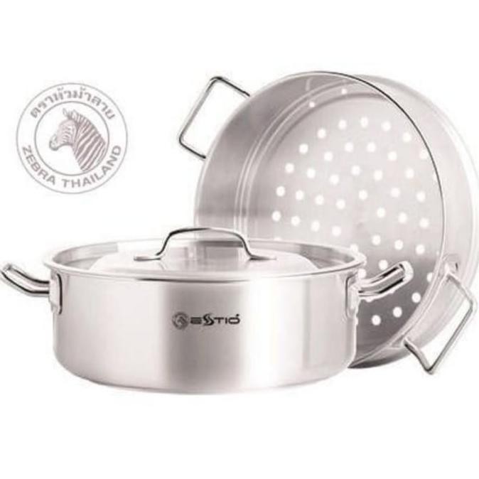 Panci Kukus Sebaguna ZEBRA 26x9 Cm 171301 Stainless Panci Multifungsi