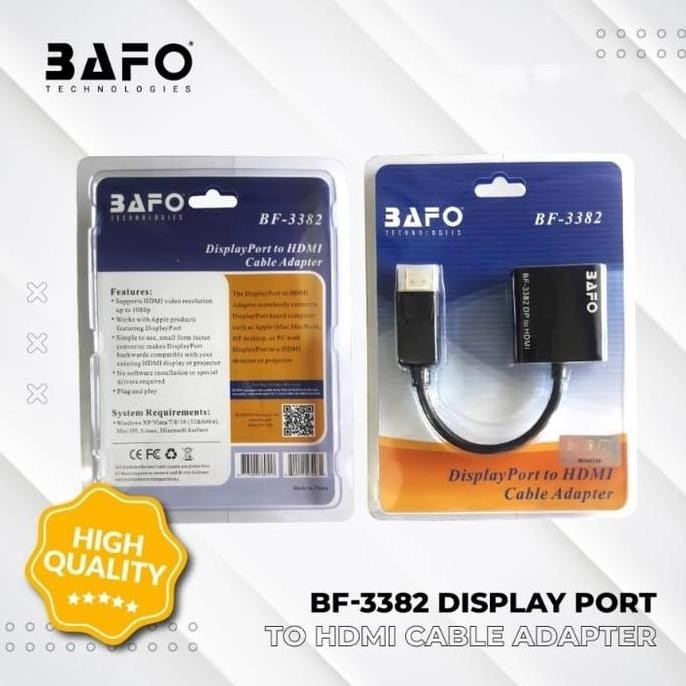 Converter Displayport To Hdmi Bafo Bf-3382 / Dp To Hdmi Bf3382