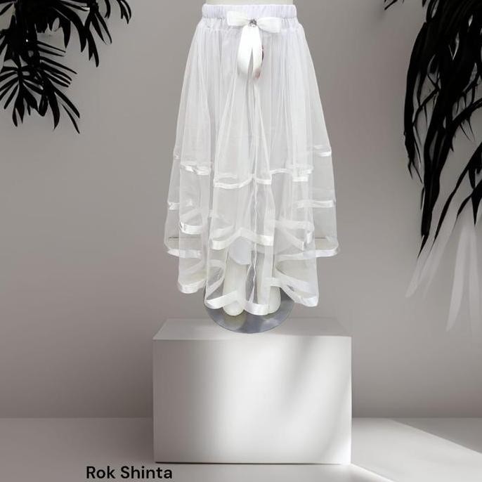 Rok panjang edisi putih / Rok pesta anak / Gaun anak / Rok tile anak