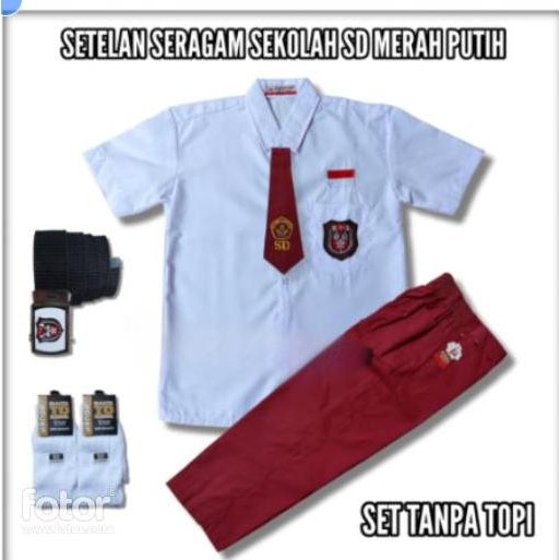 TERBARU Seragam Sekolah SD Anak Laki Laki SETELAN KUALITAS PREMIUM -