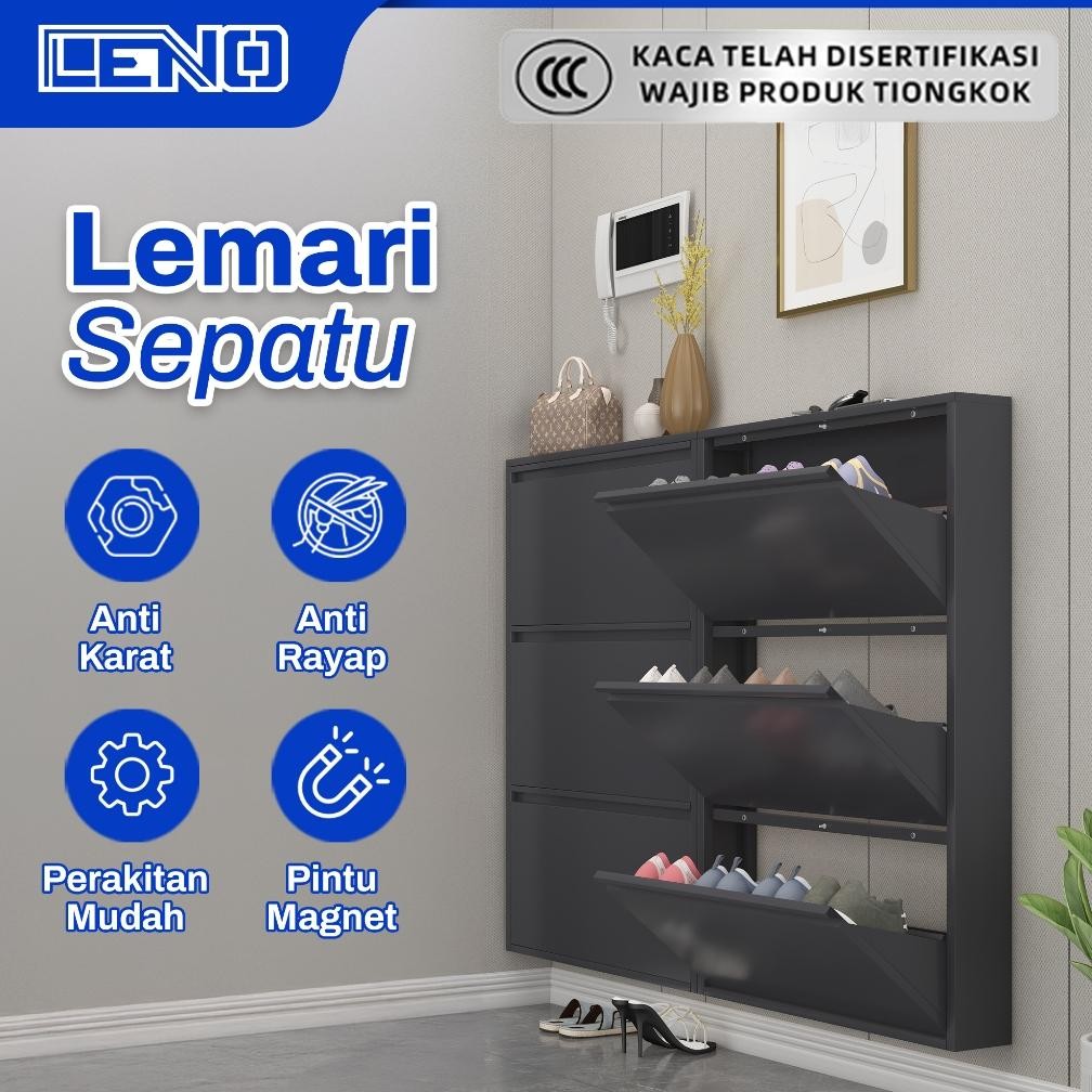 SWALLOWTAIL- RAK SEPATU BESI LEMARI SEPATU SUSUN TERTUTUP RAK SEPATU BESI KUAT TEBAL RAK SEPATU BESI