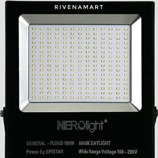 TERMURAH - NERO Lampu Sorot / Tembak LED General Flood Light 100W 6000K Putih