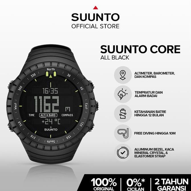 Suunto Core All Black - The Outdoor Watch With Altimeter,Baro& Compass