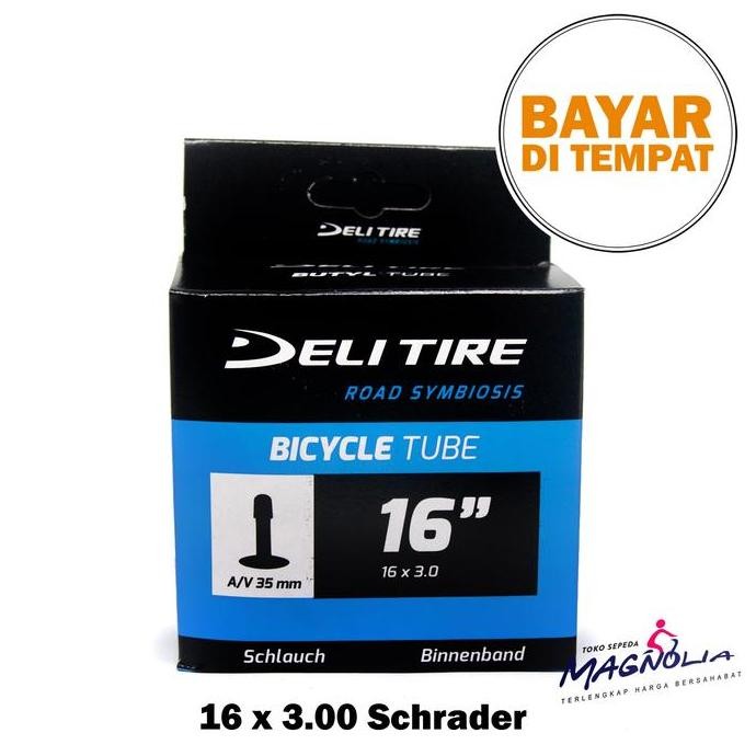 Promo Ban Dalam Sepeda 16 X 3.0 Pentil Schrader Motor Deli Tire COD