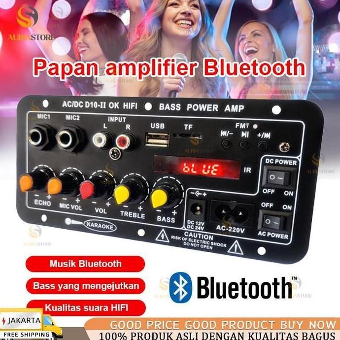DS103 >> Amplifier Board 12V 24V AC 220V Amplifier Ampli Mini Board Audio Bluetooth USB FM Radio TF 