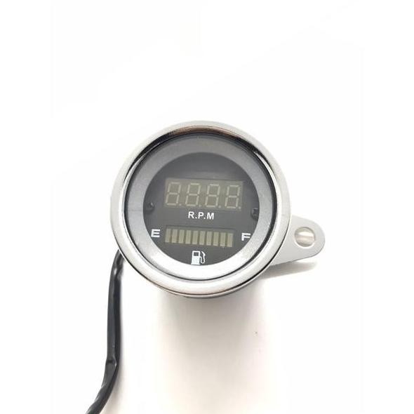 Speedometer Fuel Meter 2in1 Digital Rpm Plus Amper Bensin Digital LED Universal motor/mobil dill