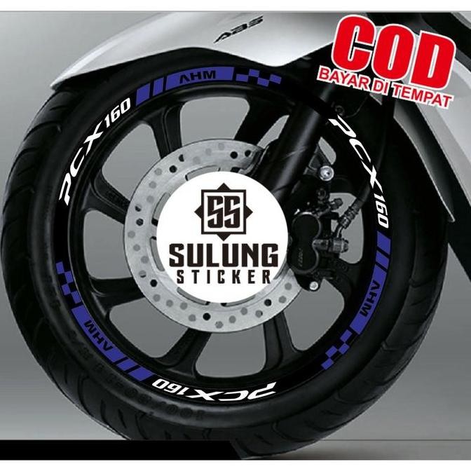 Stiker Pelek Motor Honda PCX 160 Aksesoris Variasi List Velg Termurah