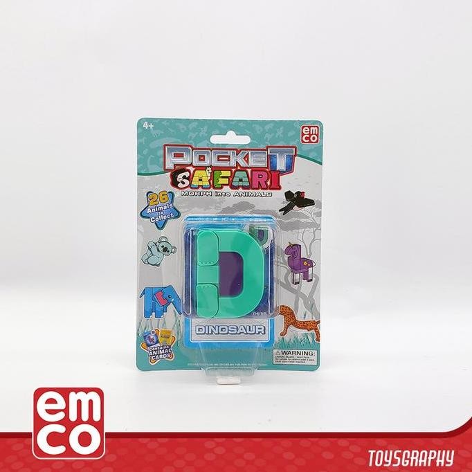 Emco Pocket Safari Dinosaur Letter D Morphers Transformer Robot Animal