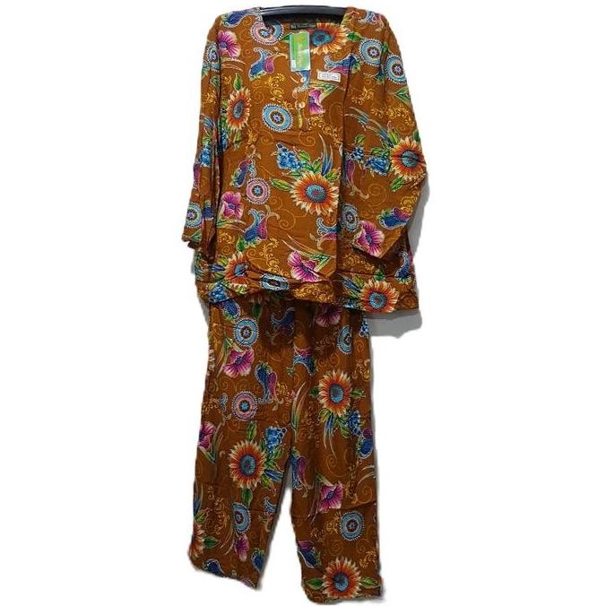 Setelan Cplp Jumbo Ld 120 Cm Batik Kencana Ungu Label Hijau Kui