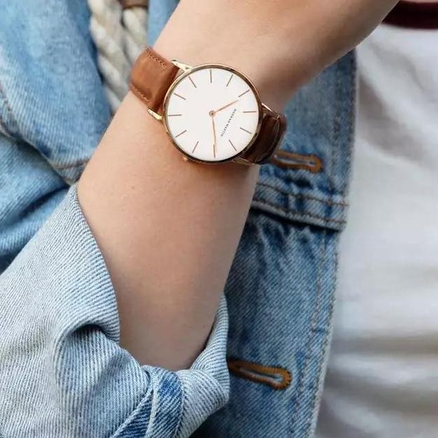 Jam Tangan Wanita Hannah Martin Original Tali Kulit Sangat Tipis