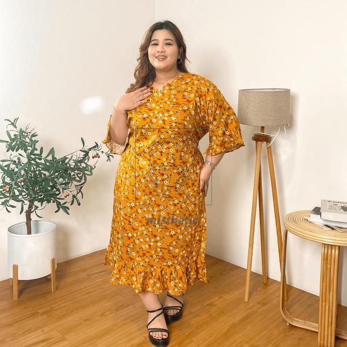 Serena Dress - Daster Rayon Bunga Premium Ld140/Ld160