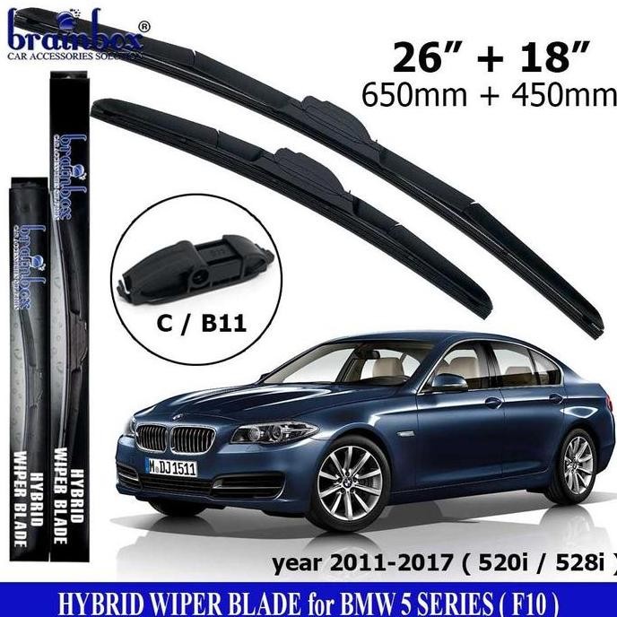 TERLARIS HIGH QUALITY Hybrid Wiper Blade BMW 5 Series F10 Wiper Kaca Mobil Karet Pembersih Kaca Mobi