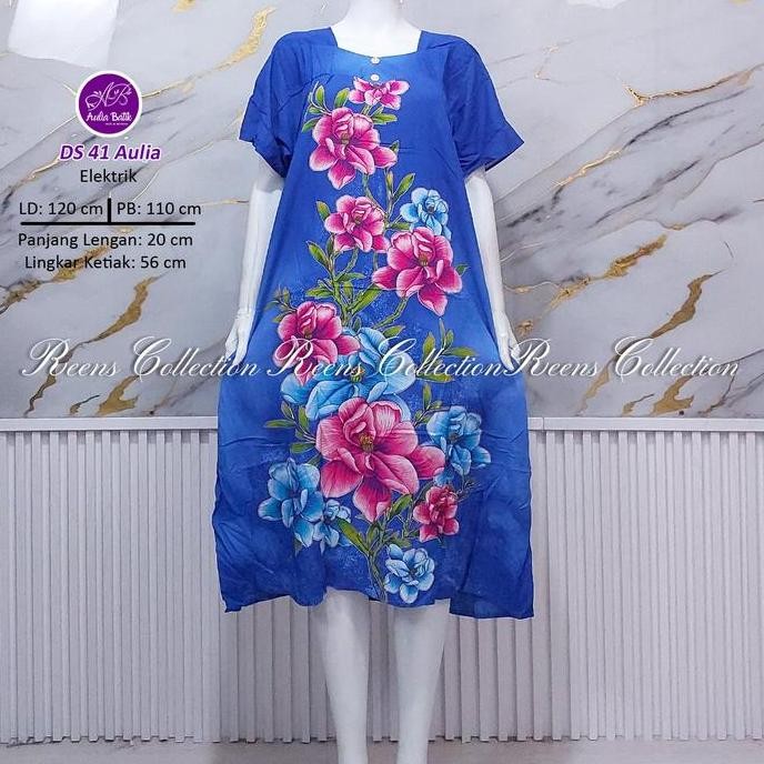 Aulia Batik Daster 41 Daster Sikak Batik Print Lengan Pendek Di Bawah Lutut Tidak Busui